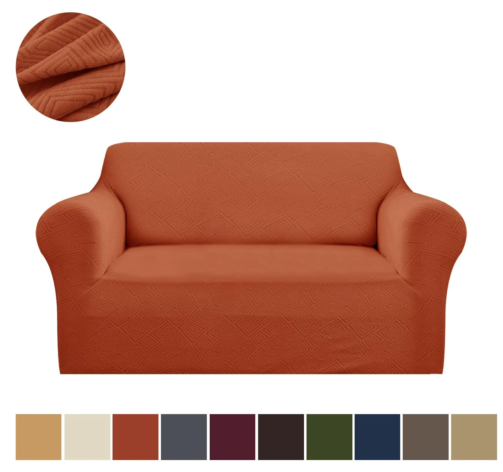High Quality Stretch Jacquard Double-seat Sofa Cover Machine Washable Spandex Soft Covers 2 Seater Slipcover