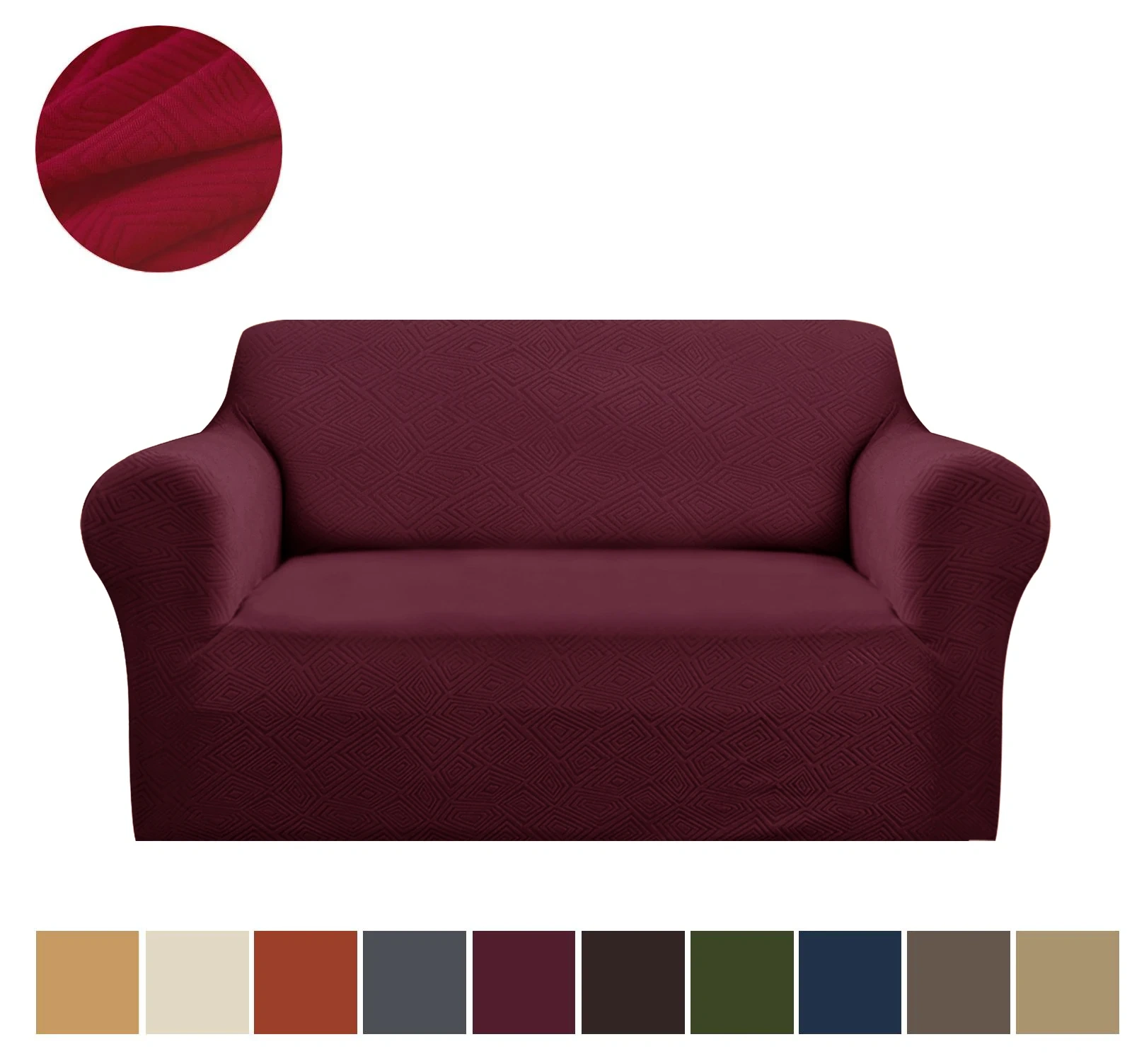 High Quality Stretch Jacquard Double-seat Sofa Cover Machine Washable Spandex Soft Covers 2 Seater Slipcover