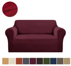 High Quality Stretch Jacquard Double-seat Sofa Cover Machine Washable Spandex Soft Covers 2 Seater Slipcover