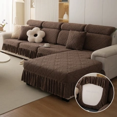 JIUZHONG 360 Degree Sofa Cushions Cover Tear Stain Resistant Slipcover High Stretch Elastic & Anti-Slip Spandex Protector