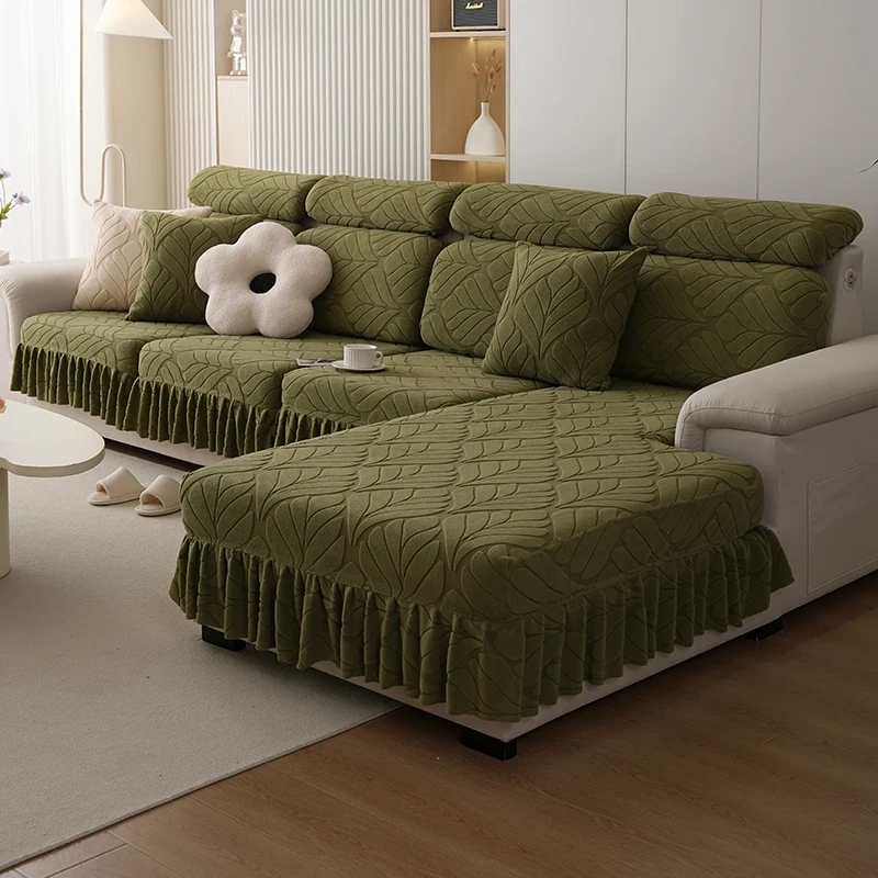 JIUZHONG 360 Degree Sofa Cushions Cover Tear Stain Resistant Slipcover High Stretch Elastic & Anti-Slip Spandex Protector
