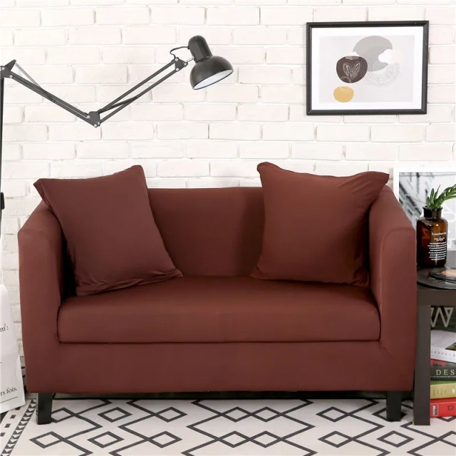 Modern minimalist style solid color all-inclusive sofa cover elastic stretch waterproof 1/2/3/4 seat sofa cover