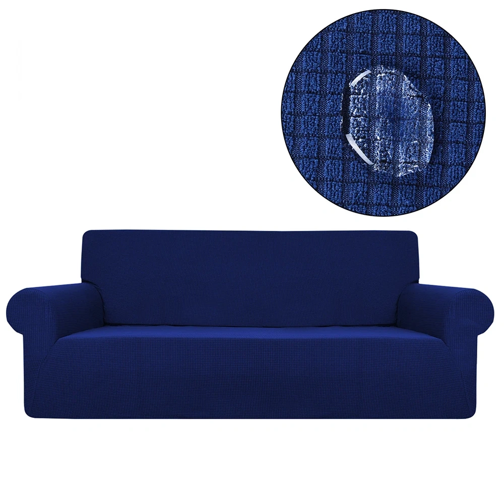 Hot Sell Nordic Polar Fleece Plaid Fabric All-inclusive Stretch Slipcover Elastic L Shape Waterproof Sofa Couch Cover 3 Seater