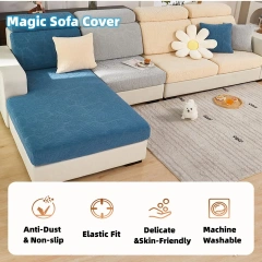 New Wear-resistant Universal Sofa Cover Washable L-Shaped Stretch Sofa Cushion Cover Suitable for Partition Sofa