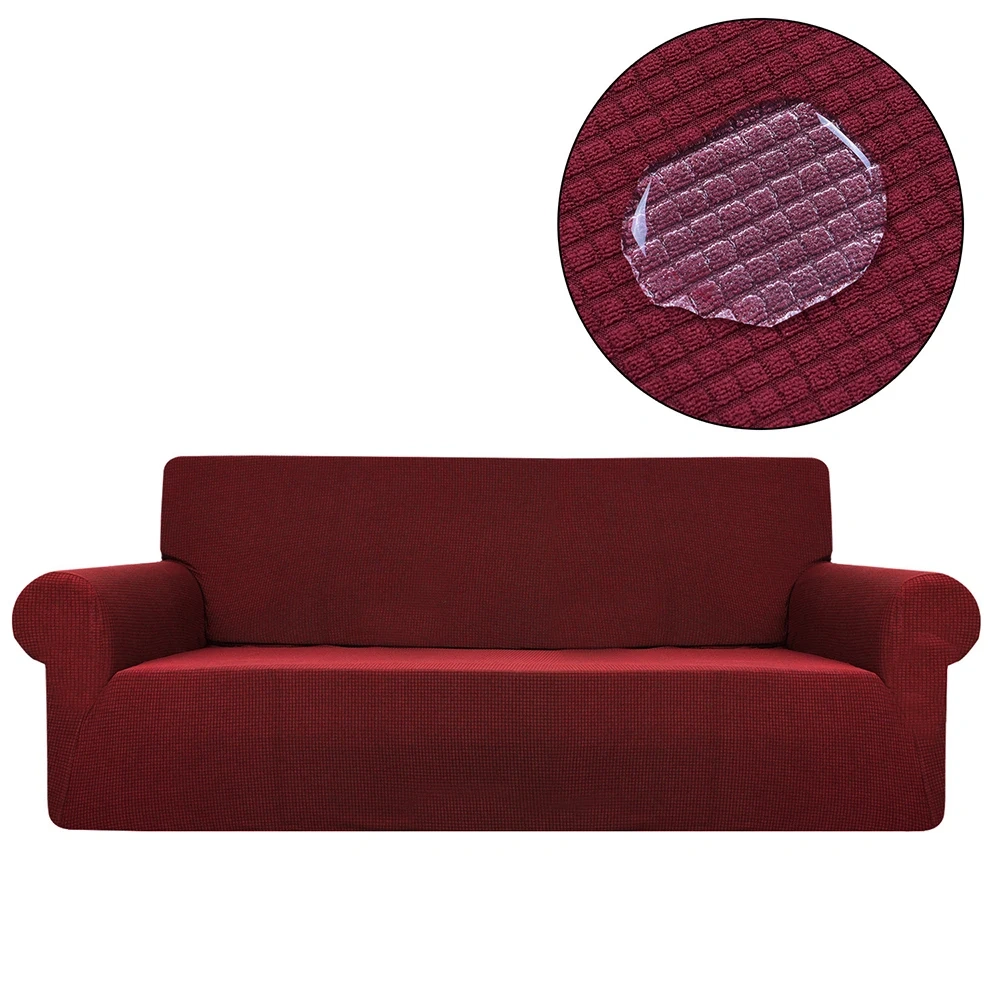 Hot Sell Nordic Polar Fleece Plaid Fabric All-inclusive Stretch Slipcover Elastic L Shape Waterproof Sofa Couch Cover 3 Seater