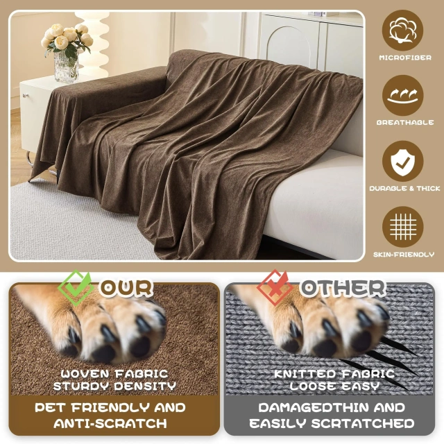 Anti-slip and waterproof dog sofa cover