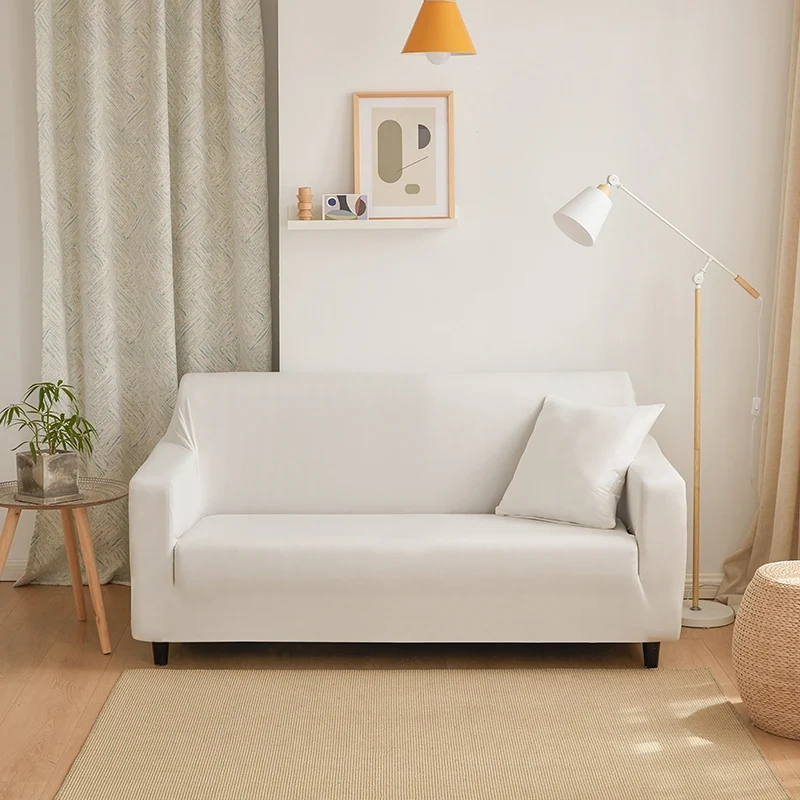 Modern minimalist style solid color all-inclusive sofa cover elastic stretch waterproof 1/2/3/4 seat sofa cover