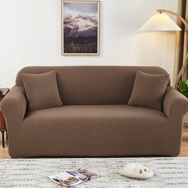 China Cheapest Universal Classic Magic Stretch Moisture-absorbing Breathable Burgundy Water Proof Repellent Sofa Protector Cover