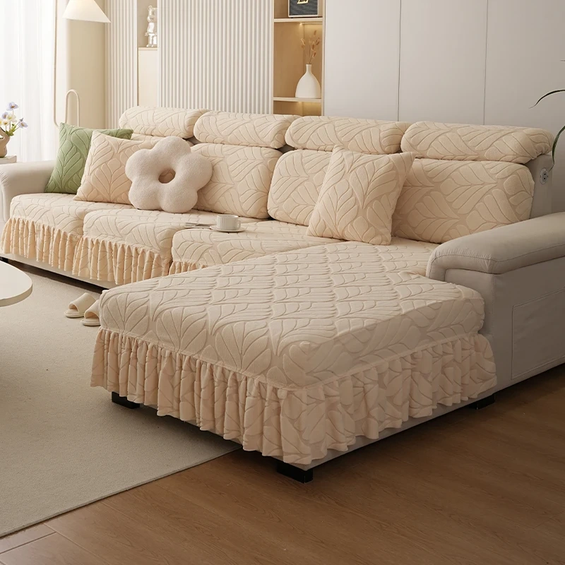 JIUZHONG 360 Degree Sofa Cushions Cover Tear Stain Resistant Slipcover High Stretch Elastic & Anti-Slip Spandex Protector