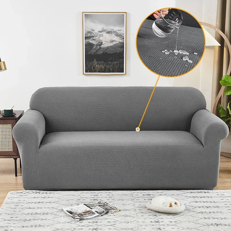 China Cheapest Universal Classic Magic Stretch Moisture-absorbing Breathable Burgundy Water Proof Repellent Sofa Protector Cover