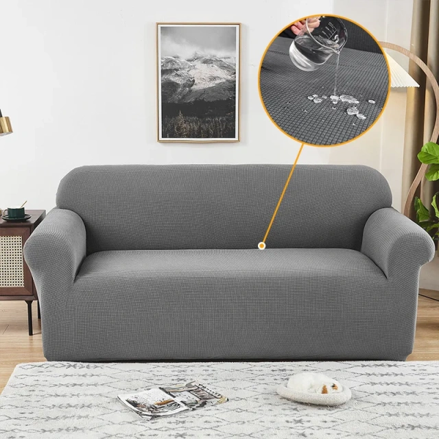 China Cheapest Universal Classic Magic Stretch Moisture-absorbing Breathable Burgundy Water Proof Repellent Sofa Protector Cover