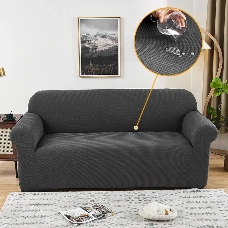 China Cheapest Universal Classic Magic Stretch Moisture-absorbing Breathable Burgundy Water Proof Repellent Sofa Protector Cover