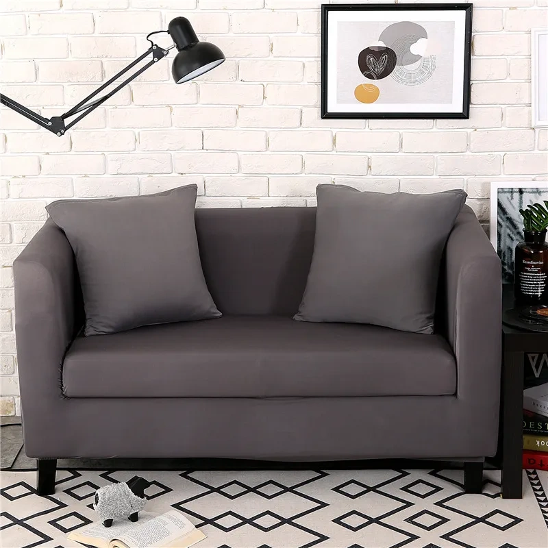 Modern minimalist style solid color all-inclusive sofa cover elastic stretch waterproof 1/2/3/4 seat sofa cover