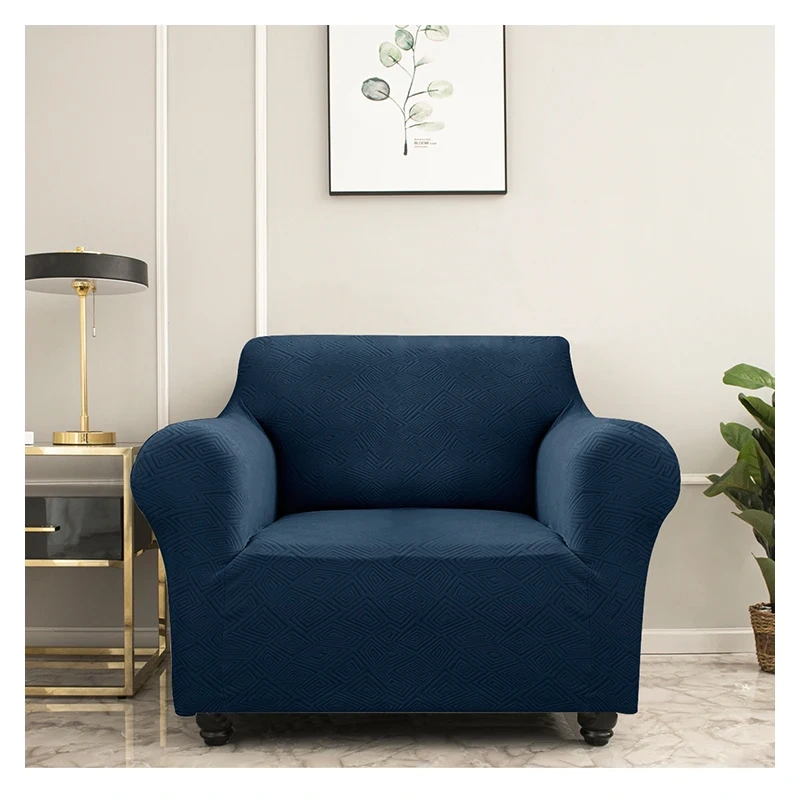 High Quality Luxury Home Textile Elastic 1 Seat Slipcover Protector Orange Color Stretch Single Seater Sofa Chair Couch Cover