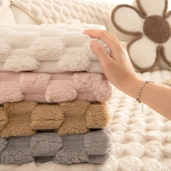 Warm Thickened Plush Sofa Towel  Non-slip Sofa Covers  Simple Modern Sofa Towel Covers