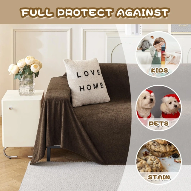 Anti-slip and waterproof dog sofa cover