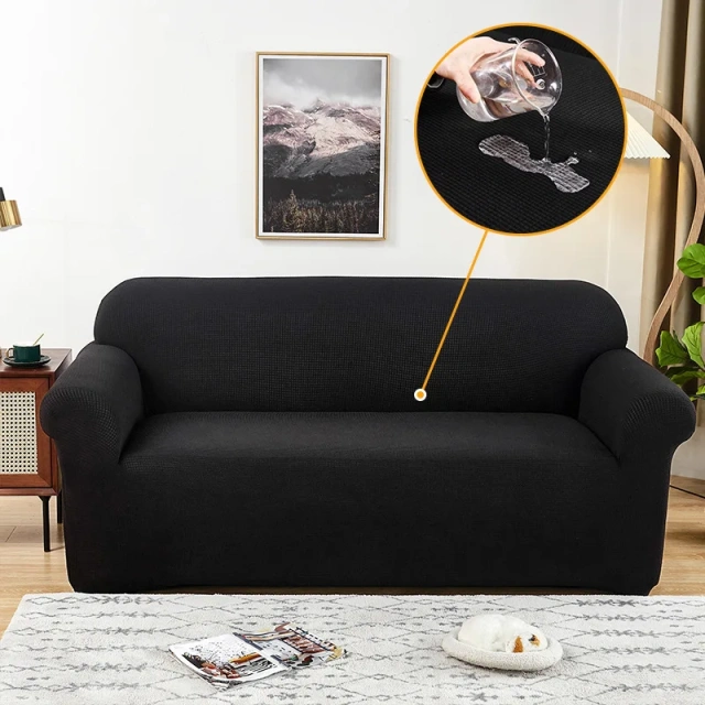 China Cheapest Universal Classic Magic Stretch Moisture-absorbing Breathable Burgundy Water Proof Repellent Sofa Protector Cover