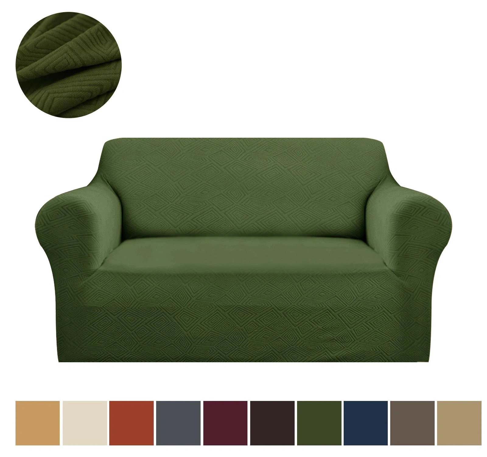 High Quality Stretch Jacquard Double-seat Sofa Cover Machine Washable Spandex Soft Covers 2 Seater Slipcover