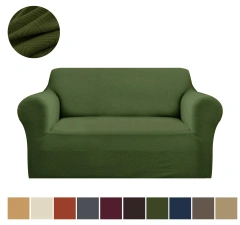 High Quality Stretch Jacquard Double-seat Sofa Cover Machine Washable Spandex Soft Covers 2 Seater Slipcover