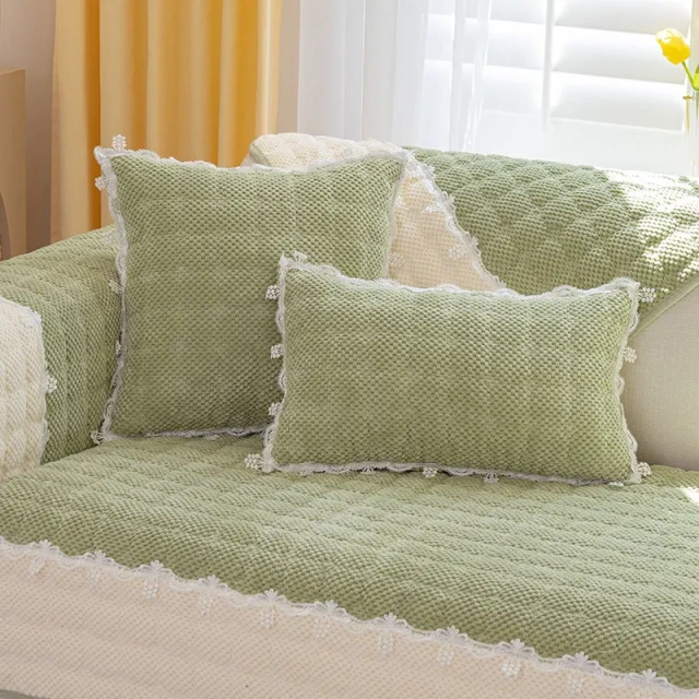 Thickened Corduroy Sofa Cushion Four Seasons Non-slip Plush Cushions Simple Modern Soft Cozy Sofa Cover