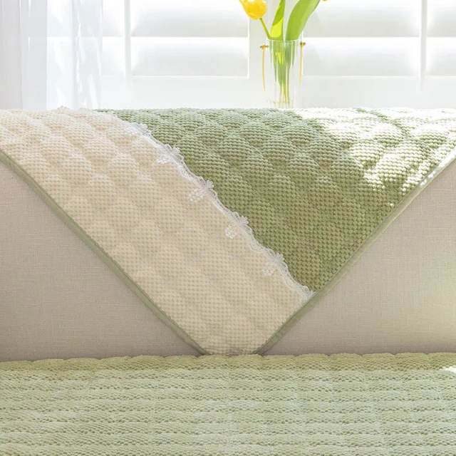 Thickened Corduroy Sofa Cushion Four Seasons Non-slip Plush Cushions Simple Modern Soft Cozy Sofa Cover