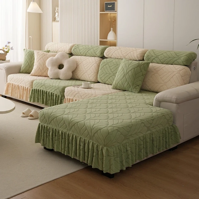 JIUZHONG 360 Degree Sofa Cushions Cover Tear Stain Resistant Slipcover High Stretch Elastic & Anti-Slip Spandex Protector