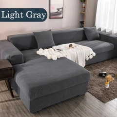 Wholesale Knitted Thick Chaise Corner Slipcover Protector Strech L-shaped 5 6 Seater Sofa Couch Cover For U Shape Sectional Sofa