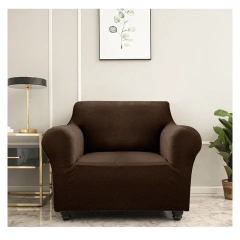 High Quality Luxury Home Textile Elastic 1 Seat Slipcover Protector Orange Color Stretch Single Seater Sofa Chair Couch Cover