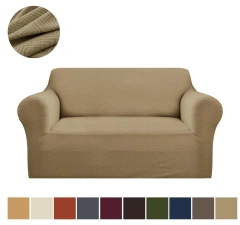 High Quality Stretch Jacquard Double-seat Sofa Cover Machine Washable Spandex Soft Covers 2 Seater Slipcover
