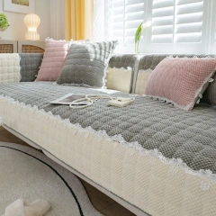 Thickened Corduroy Sofa Cushion Four Seasons Non-slip Plush Cushions Simple Modern Soft Cozy Sofa Cover