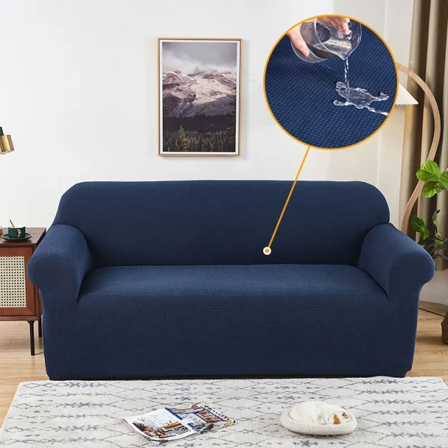 China Cheapest Universal Classic Magic Stretch Moisture-absorbing Breathable Burgundy Water Proof Repellent Sofa Protector Cover