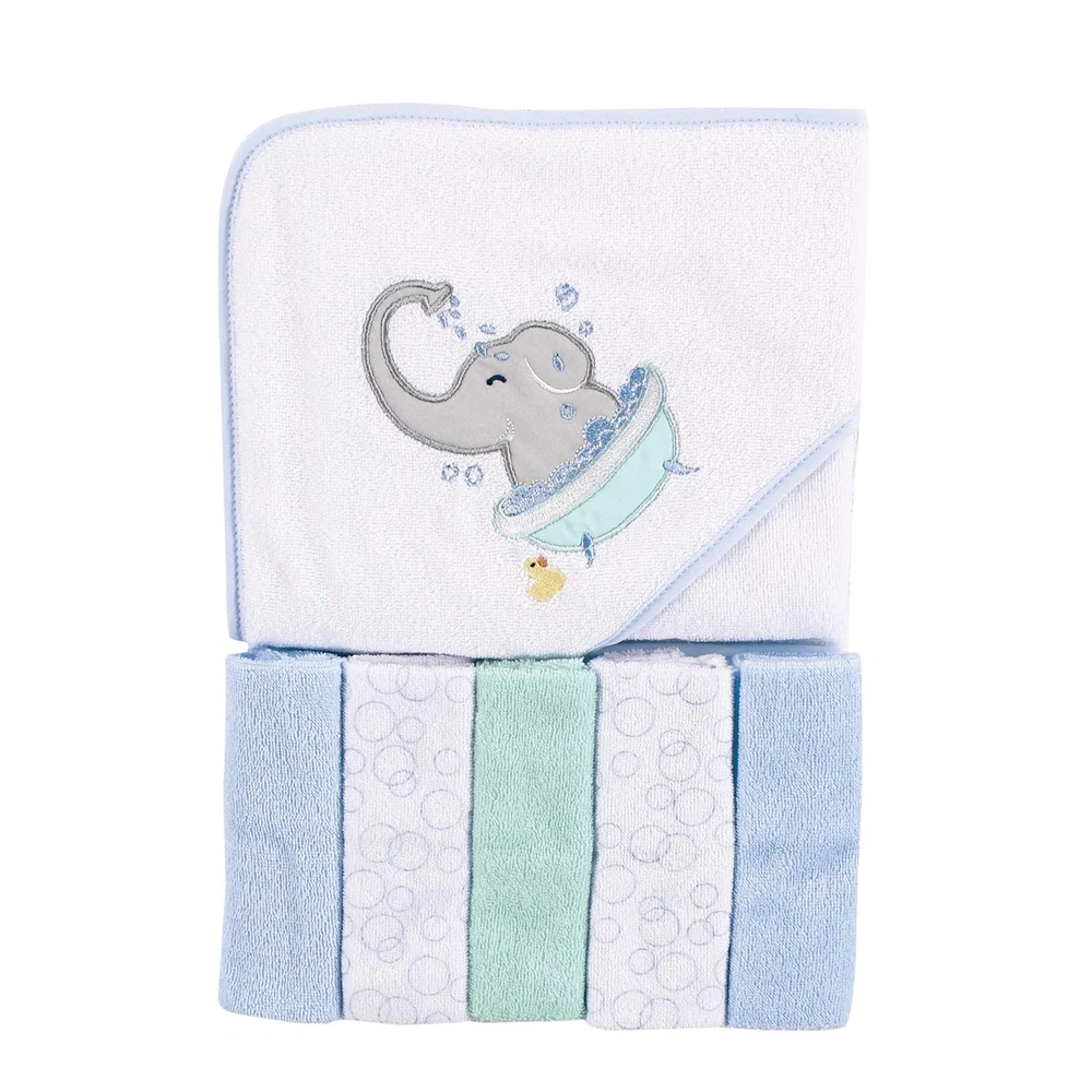 Baby Receiving Blanket Set Newborn Hoodie Cartoon Coral Fleece Towels Blanket  Baby Washcloths Soft Absorbent