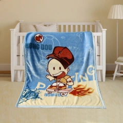 Wholesale Cheap Printing Cartoon Kid Manta Minky Children Animal Coral Fleece Baby Blankets