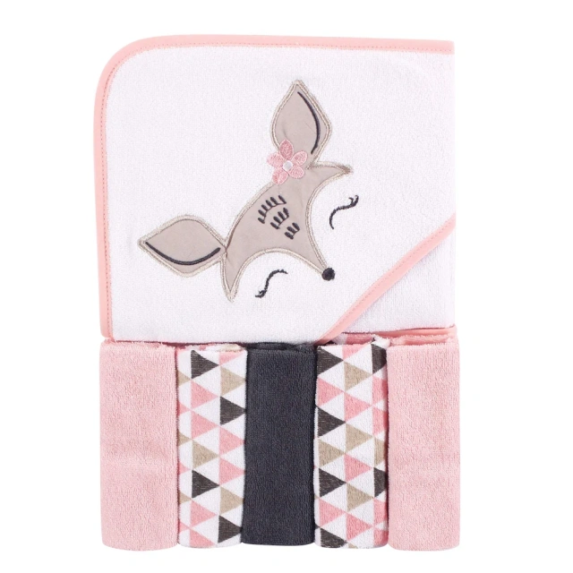 Baby Receiving Blanket Set Newborn Hoodie Cartoon Coral Fleece Towels Blanket  Baby Washcloths Soft Absorbent