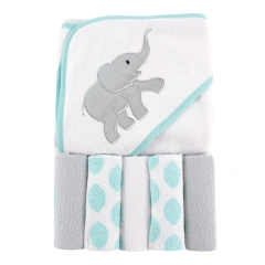 Baby Receiving Blanket Set Newborn Hoodie Cartoon Coral Fleece Towels Blanket  Baby Washcloths Soft Absorbent