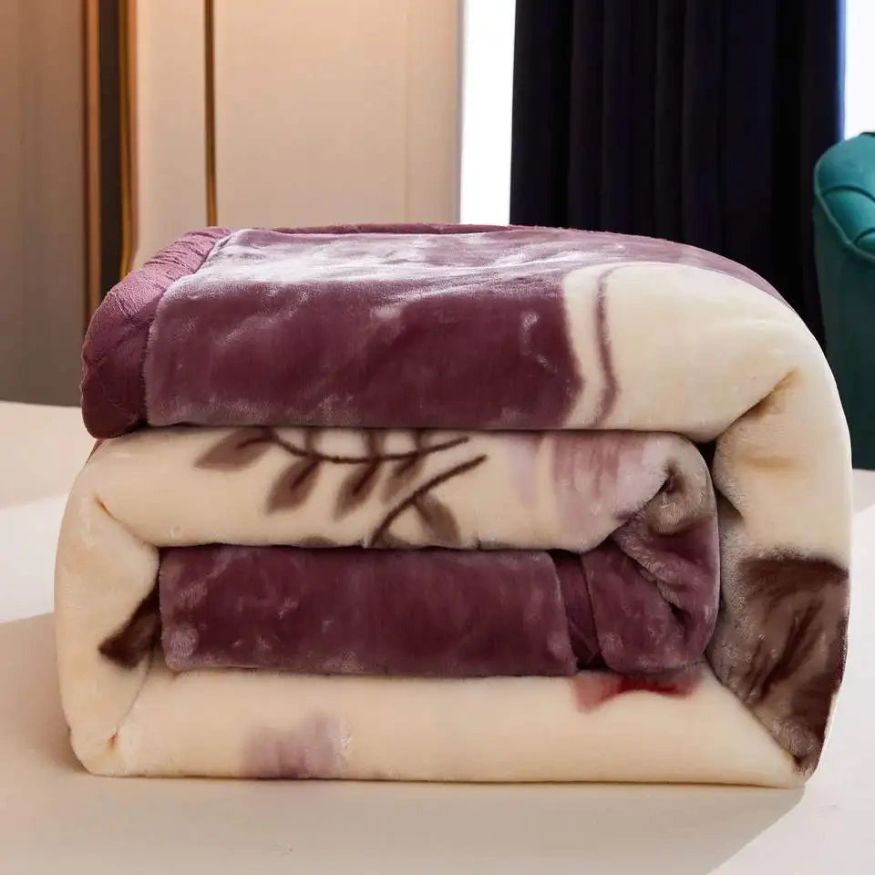 Raschel Blanket Double Thick Double Warm Coral Single Bed Blanket For Winter
