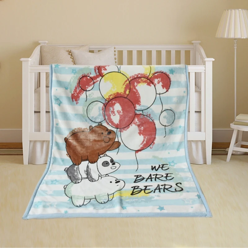 Wholesale Cheap Printing Cartoon Kid Manta Minky Children Animal Coral Fleece Baby Blankets