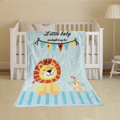 Wholesale Cheap Printing Cartoon Kid Manta Minky Children Animal Coral Fleece Baby Blankets