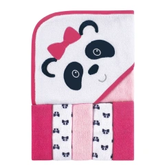 Baby Receiving Blanket Set Newborn Hoodie Cartoon Coral Fleece Towels Blanket  Baby Washcloths Soft Absorbent