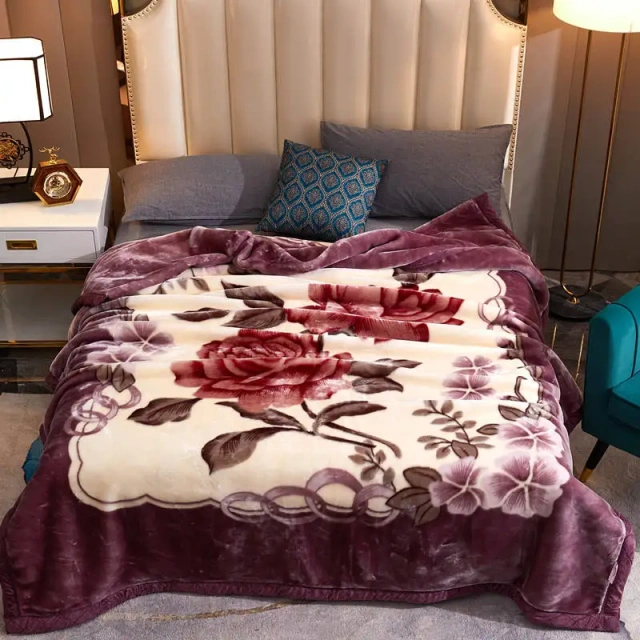 Raschel Blanket Double Thick Double Warm Coral Single Bed Blanket For Winter