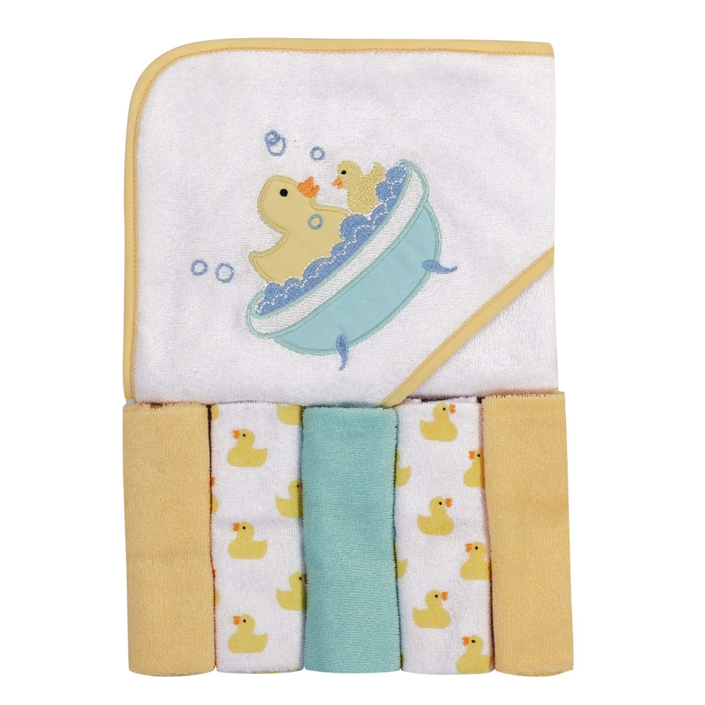 Baby Receiving Blanket Set Newborn Hoodie Cartoon Coral Fleece Towels Blanket  Baby Washcloths Soft Absorbent