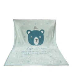 Wholesale Cheap Printing Cartoon Kid Manta Minky Children Animal Coral Fleece Baby Blankets