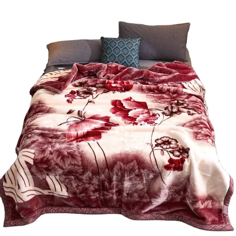Raschel Blanket Double Thick Double Warm Coral Single Bed Blanket For Winter