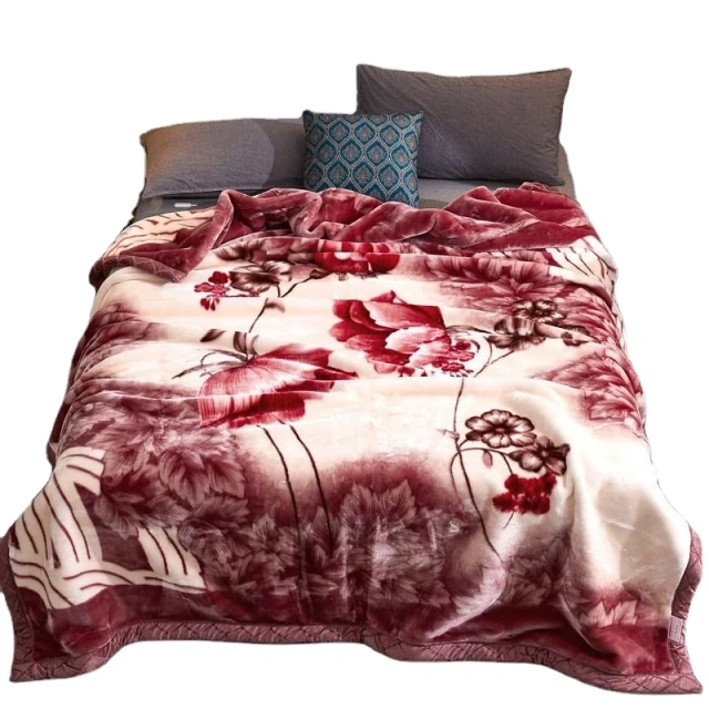 Raschel Blanket Double Thick Double Warm Coral Single Bed Blanket For Winter