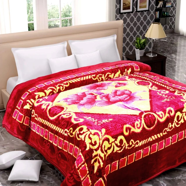 Hot New 100% Polyester Flower Coral Fleece Plaid Printing Blanket Blankets heavy weighted blankets for winter