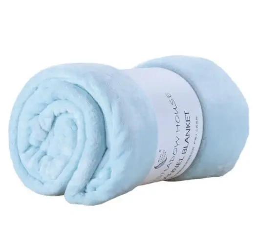 Warm and Cozy Flannel Blanket for Couch Bed and Sofa Soft and Soothing Throw Blanket in Solid Color