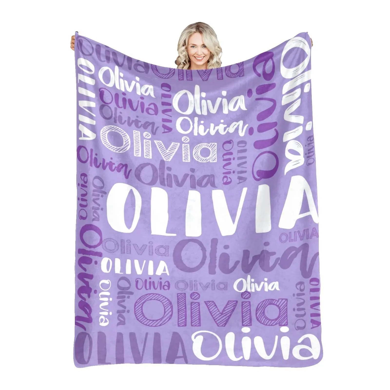 Customized 3D Photo Digital Printing flannel Blanket Personalized with Name and Logo for Baby's Room