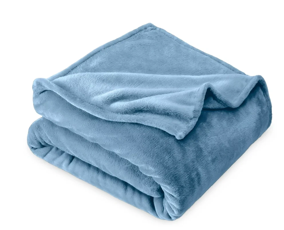 Fuzzy Lightweight Flannel Throw Blanket for Couch Bed Sofa Travel Camping, School 50x60 inches