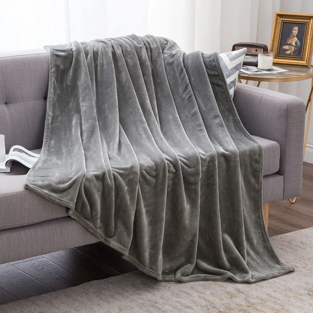 Custom flannel blanket coral fleece travel blanket home sofa chair Soft warm cozy throw Blankets Flannel Fleece