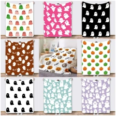 Halloween flannel blanket with digital printing, comfortable, soft, warm, double-sided velvet